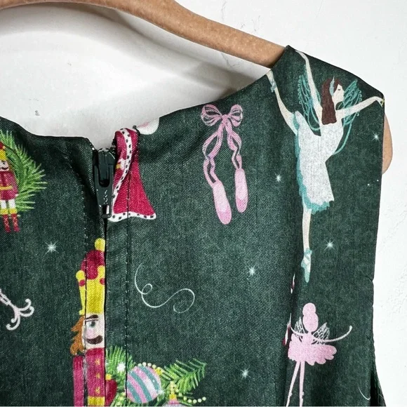 Bonnie Jean Nutcracker Holiday Dress with Bow Sash - Picture 7 of 9